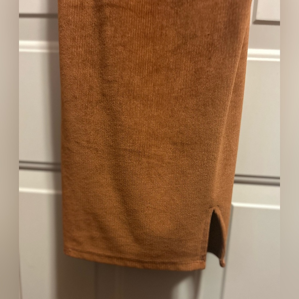 Almost Famous Tan Ribbed Slip Mini Dress - Picture 2 of 4
